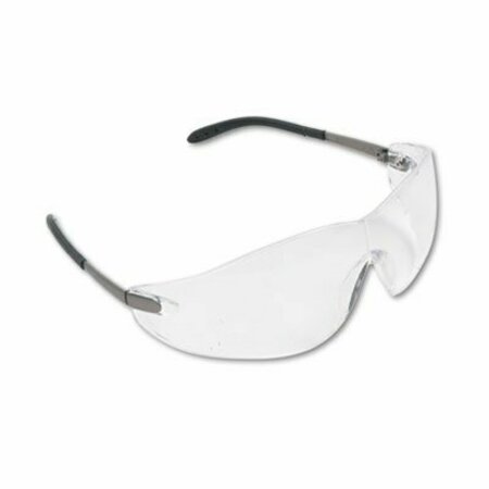 ORS NASCO MCR Safety, Blackjack Wraparound Safety Glasses, Chrome Plastic Frame, Clear Lens S2110BX